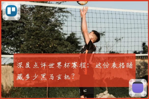 深度点评世界杯赛程：这份表格暗藏多少黑马玄机？