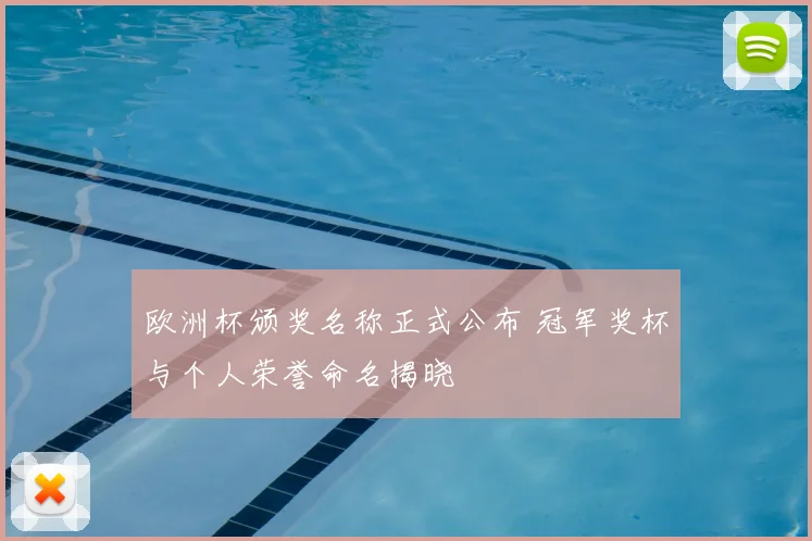 欧洲杯颁奖名称正式公布 冠军奖杯与个人荣誉命名揭晓